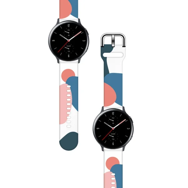 Strap Moro for Samsung Galaxy Watch 45 / 46 / 47 mm silicone bracelet watch band - pattern 10eng