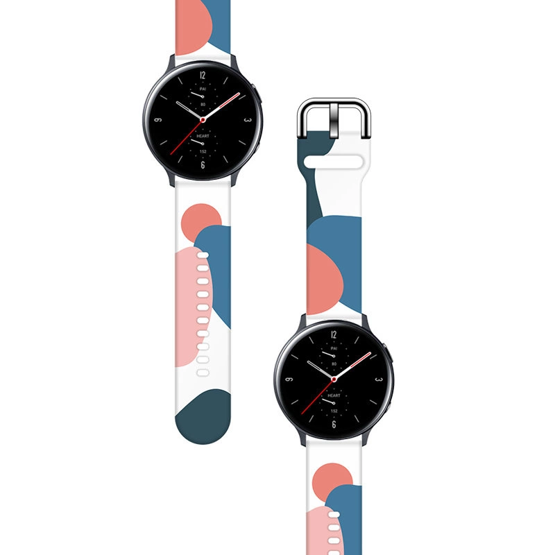 Strap Moro for Samsung Galaxy Watch 45 / 46 / 47 mm silicone bracelet watch band - pattern 10eng