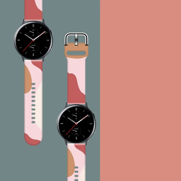 Strap Moro for Samsung Galaxy Watch 45 / 46 / 47 mm silicone bracelet watch band - pattern 12eng