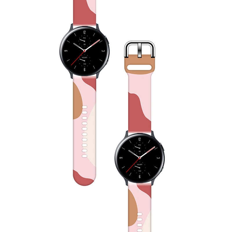 Strap Moro for Samsung Galaxy Watch 45 / 46 / 47 mm silicone bracelet watch band - pattern 12eng