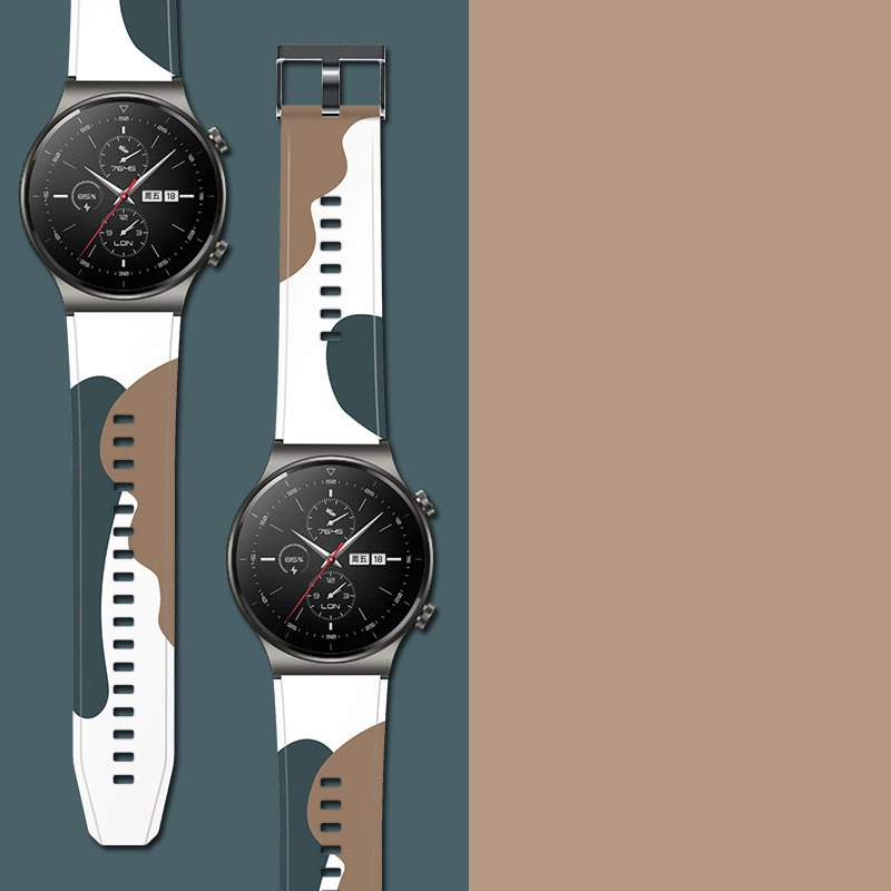 Strap Moro Band For Huawei Watch GT2 Pro Silicone Strap Camo Watch Bracelet (2)eng