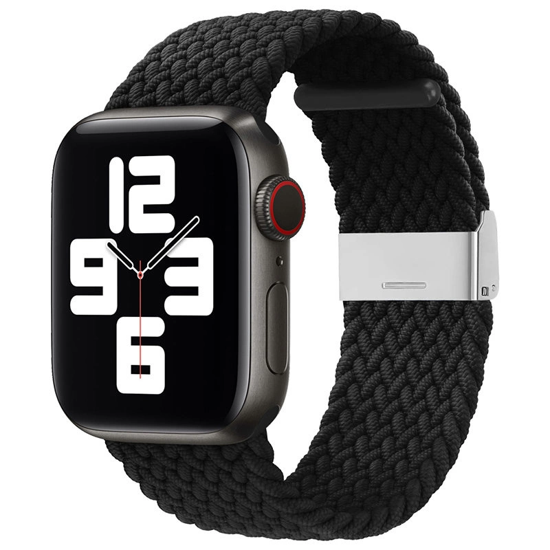 Braided Fabric Strap Bracelet Strap Fabric Band for Apple Watch 38 / 40 / 41 mm - Blackeng