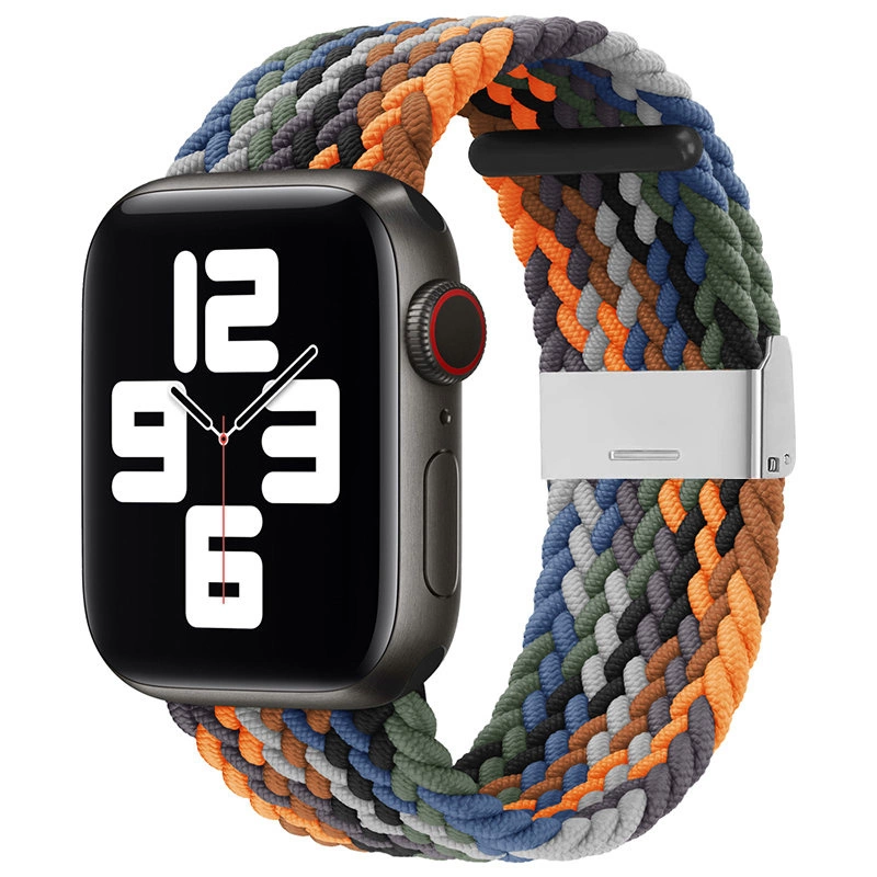 Braided Fabric Strap Bracelet Strap Fabric Band for Apple Watch 38 / 40 / 41 mm - Multicoloreng