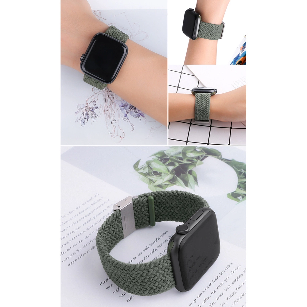Braided Fabric Strap Bracelet Strap Fabric Band for Apple Watch 42 / 44 / 45 / 49 mm - Multicoloreng