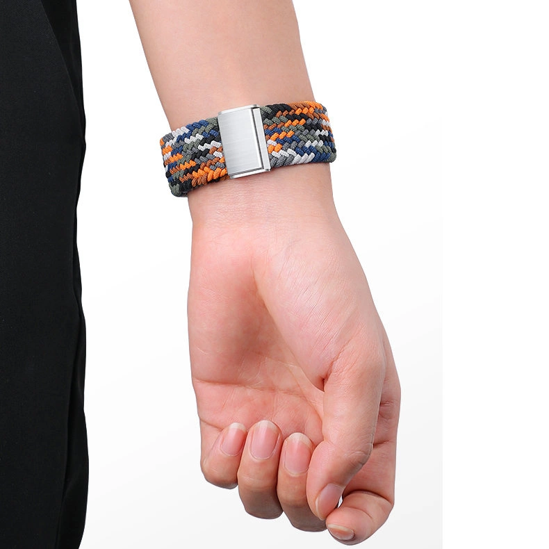 Braided Fabric Strap Bracelet Strap Fabric Band for Apple Watch 42 / 44 / 45 / 49 mm - Multicoloreng