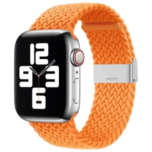Braided Fabric Bracelet Strap Fabric Band for Apple Watch 42 / 44 / 45 / 49 mm - Orangeeng