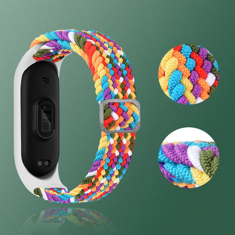 Strap Fabric replacement band strap for Xiaomi Mi Band 6 / 5 / 4 / 3 braided cloth bracelet multicoloureng