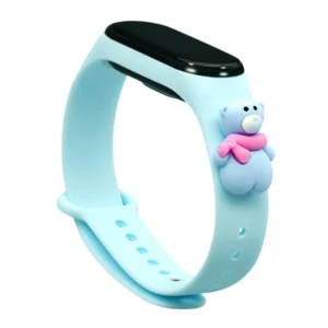 Strap Xmas Wristband for Xiaomi Mi Band 4 / Mi Band 3 Christmas Silicone Strap Bracelet Blue (Teddy Bear)eng