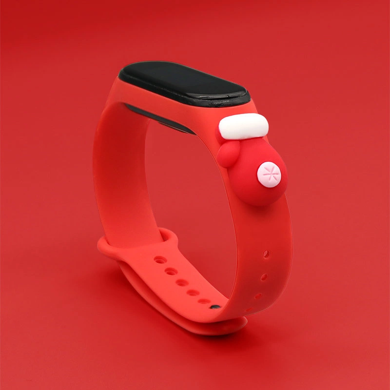 Strap Xmas for Xiaomi Mi Band 3 / 4 Christmas Silicone Strap Bracelet with Glove - Redeng
