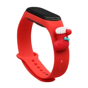 Strap Xmas for Xiaomi Mi Band 3 / 4 Christmas Silicone Strap Bracelet with Sock - Redeng
