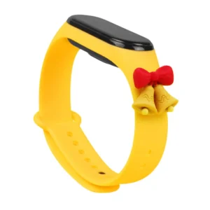 Strap Xmas for Xiaomi Mi Band 3 / 4 Christmas Silicone Bracelet Strap with Bells - Yelloweng