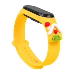 Strap Xmas for Xiaomi Mi Band 3 / 4 Christmas Silicone Strap Bracelet with House - Yelloweng
