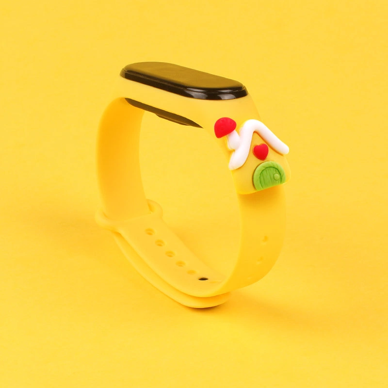 Strap Xmas for Xiaomi Mi Band 3 / 4 Christmas Silicone Strap Bracelet with House - Yelloweng