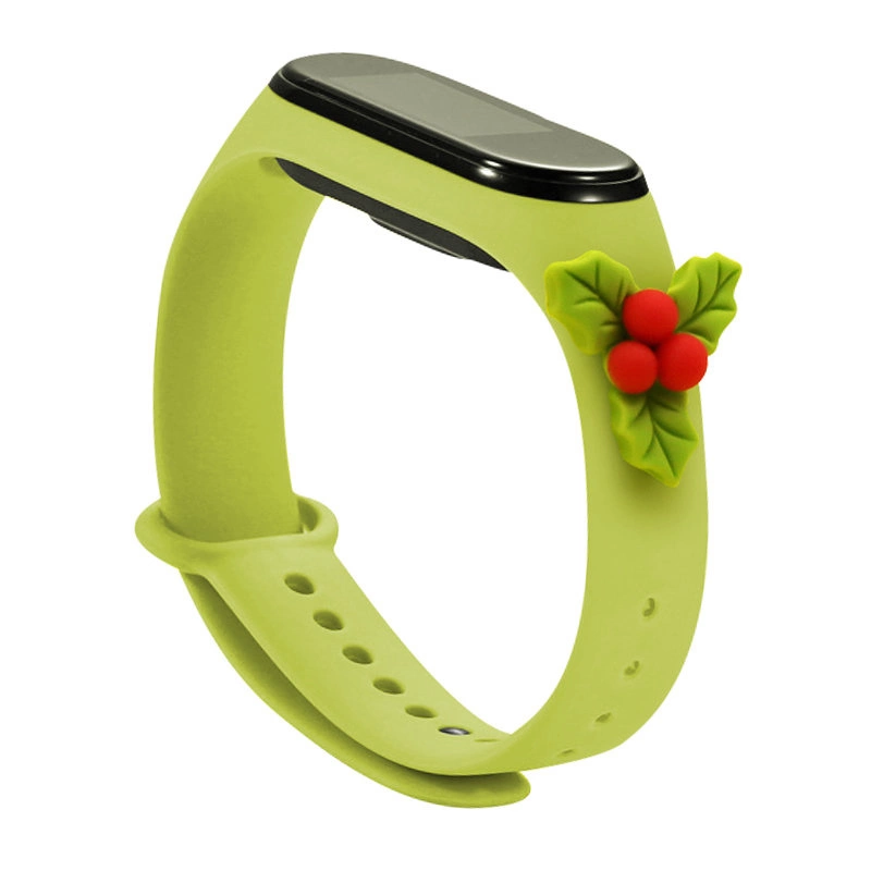 Strap Xmas for Xiaomi Mi Band 5 / 6 Christmas Silicone Strap Bracelet with Mistletoe - Greeneng