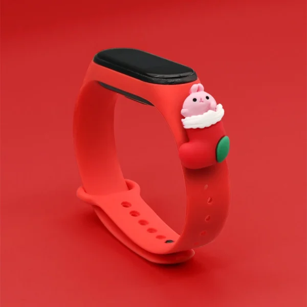 Strap Xmas for Xiaomi Mi Band 5 / 6 Christmas Silicone Strap Bracelet with Sock - Redeng