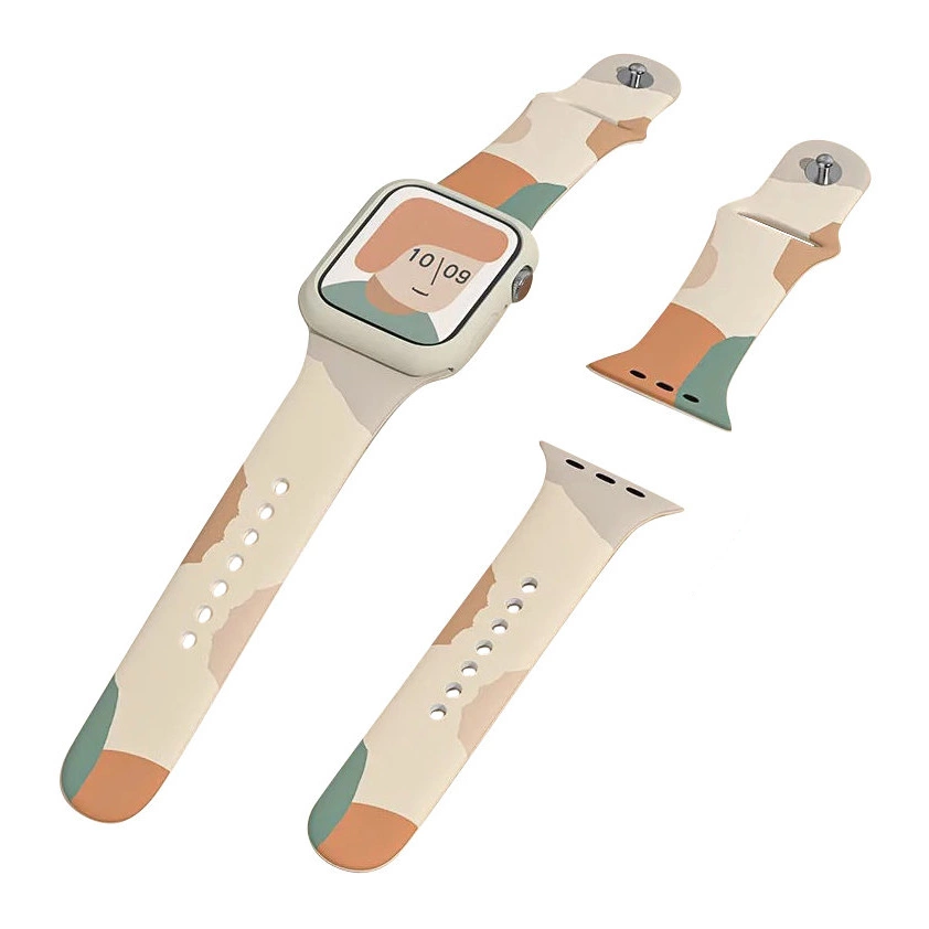 Silicone Strap Moro Watch Bracelet Band for Apple Watch 42 / 44 / 45 / 49 mm - Pattern 5eng
