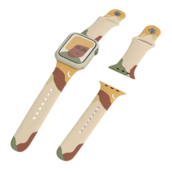 Silicone Strap Moro Watch Bracelet Band for Apple Watch 38 / 40 / 41 mm - Pattern 1eng
