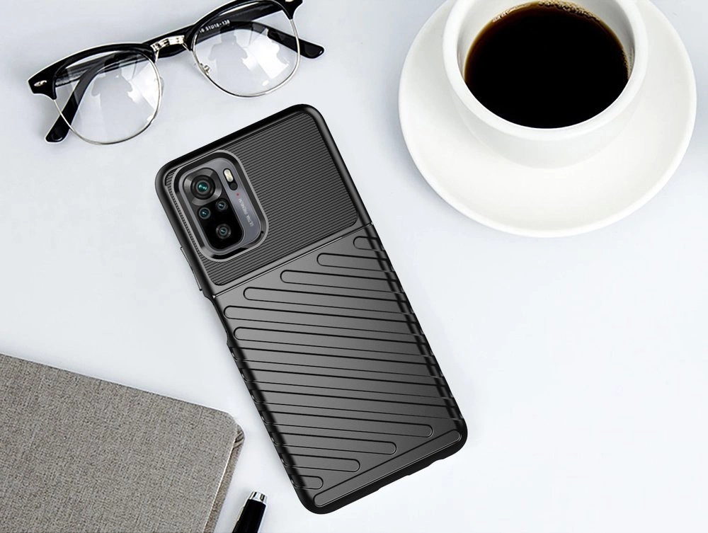 Thunder Case Flexible Tough Rugged Cover TPU Case for Xiaomi Redmi 10 blackeng
