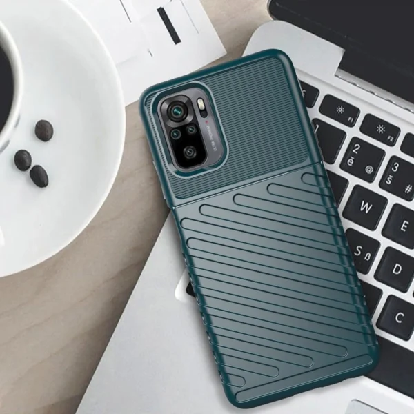 Thunder Case Flexible Tough Rugged Cover TPU Case for Xiaomi Redmi 10 blackeng