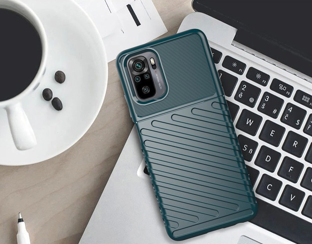 Thunder Case Flexible Tough Rugged Cover TPU Case for Xiaomi Redmi 10 blackeng