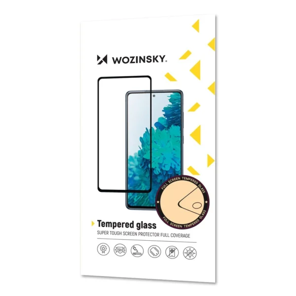 Wozinsky Tempered Glass Full Glue Super Tough Screen Protector Full Coveraged with Frame Case Friendly for Oppo Reno6 4G blackeng