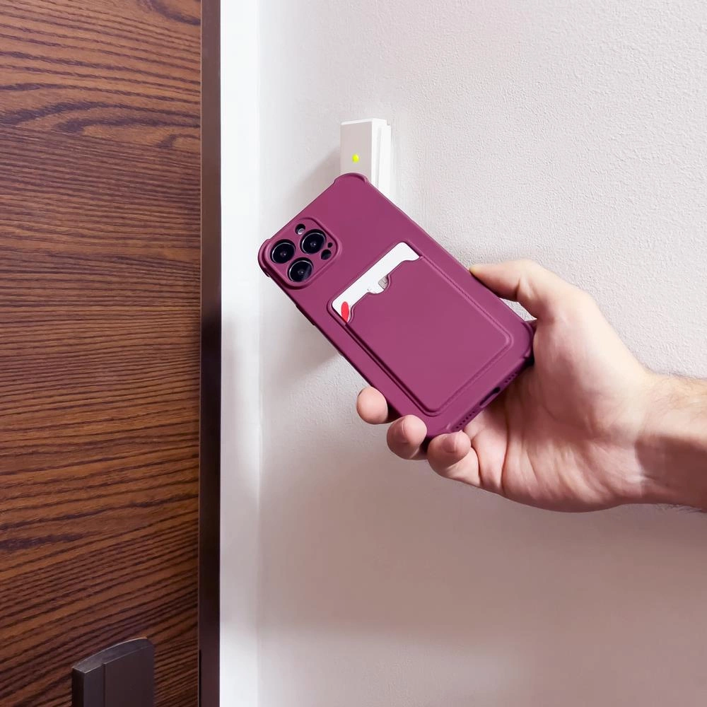 Card Armor Case Pouch Cover for iPhone 11 Pro Max Card Wallet Silicone Air Bag Armor Case Raspberryeng