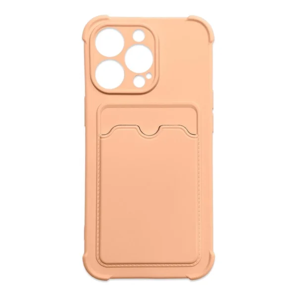 Card Armor Case Pouch Cover for iPhone 12 Pro Card Wallet Silicone Air Bag Armor Pinkeng