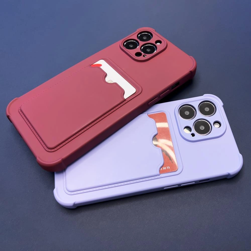 Card Armor Case Pouch Cover for iPhone 12 Pro Card Wallet Silicone Air Bag Armor Pinkeng
