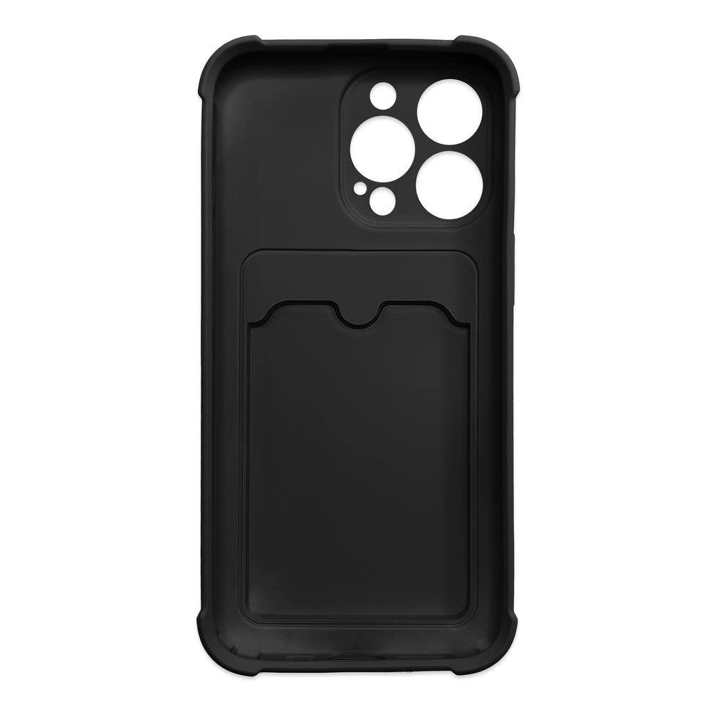 Card Armor Case Pouch Cover for iPhone 12 Pro Max Card Wallet Silicone Air Bag Armor Blackeng