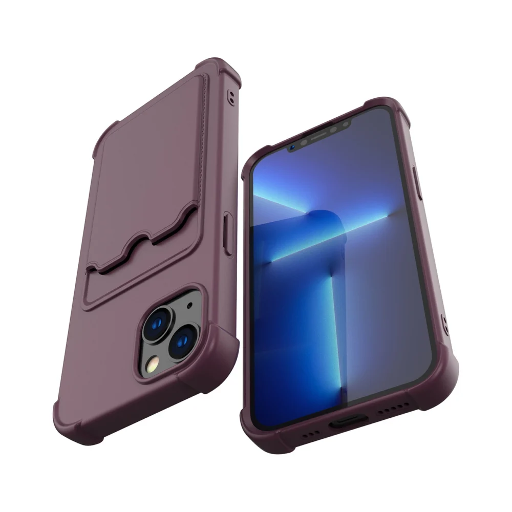 Card Armor Case Pouch Cover For Xiaomi Redmi 10X 4G / Xiaomi Redmi Note 9 Card Wallet Silicone Armor Cover Air Bag Blueeng