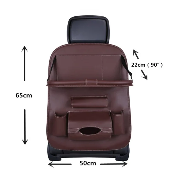 Car organizer for the seat foldable shelf mini car table beigeeng