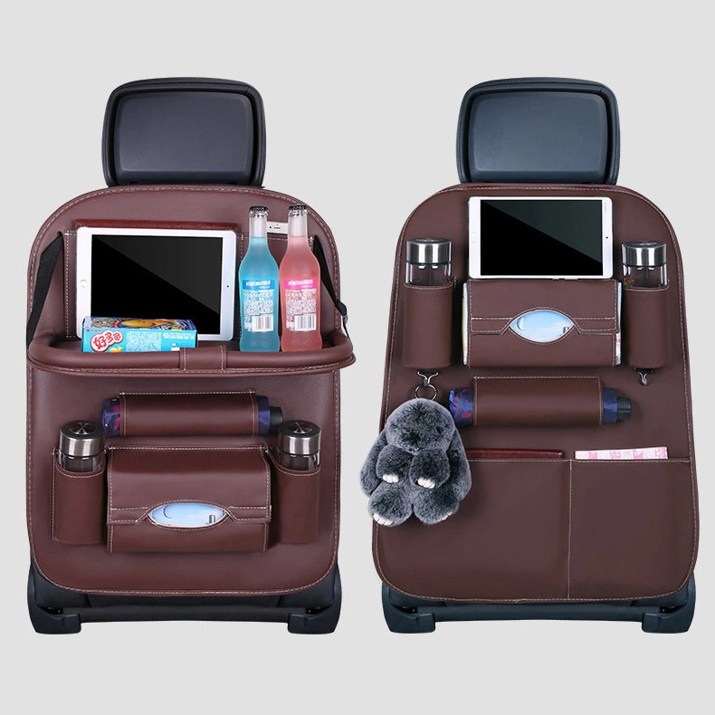 Car organizer for the seat foldable shelf mini car table beigeeng