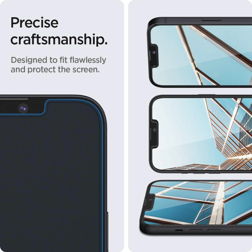 Spigen Glas.tR EZ Fit Tempered Glass for iPhone 13 / 13 Pro / 14 / 16e - 2 pcs.eng