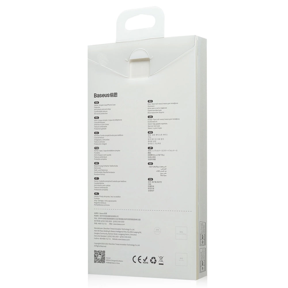 Baseus Simple Series Case transparent gel case for iPhone 13 Pro black (ARAJ000401)eng
