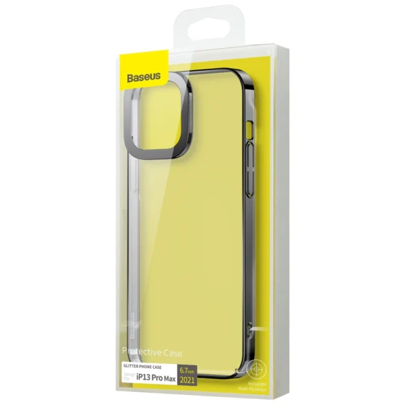Baseus Glitter Case transparent cover iPhone 13 Pro Max black (ARMC000201)eng