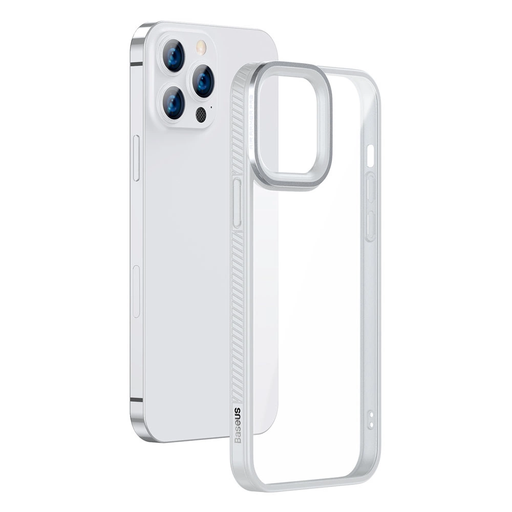 Baseus Crystal Phone Case Armor Case for iPhone 13 Pro with Gel Frame gray (ARJT000413)eng