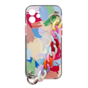 Color Chain Case gel flexible elastic case cover with a chain pendant for Xiaomi Redmi Note 10 Pro multicolour  (4)eng