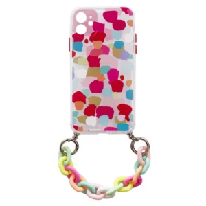 Color Chain Case gel flexible elastic case cover with a chain pendant for Xiaomi Redmi Note 10 / Redmi Note 10S multicolour  (2)eng