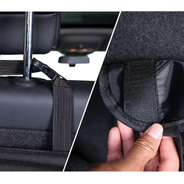 Car organizer for the rear seat backrest for the trunk blackeng