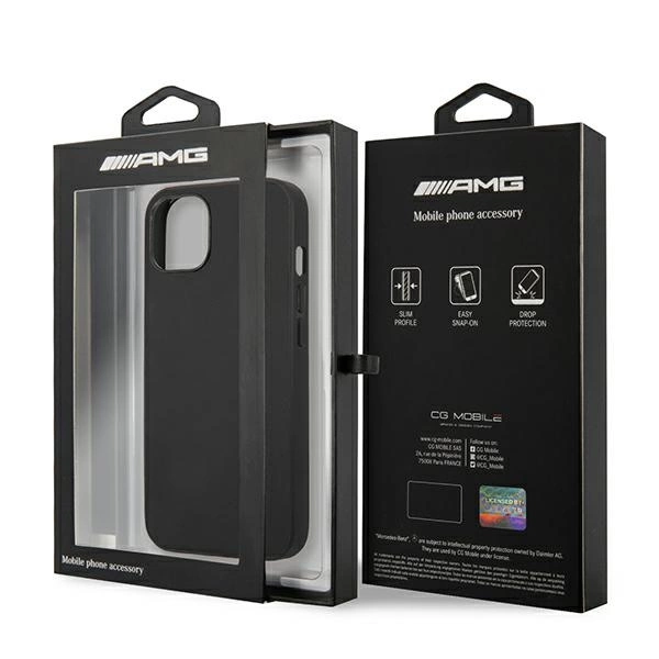 AMG AMHCP13SDOLBK iPhone 13 mini 5,4" czarny/black hardcase Leather Hot Stampedeng