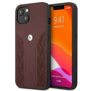 Etui BMW BMHCP13SRSPPR iPhone 13 mini 5,4" czerwony/red hardcase Leather Curve Perforateeng