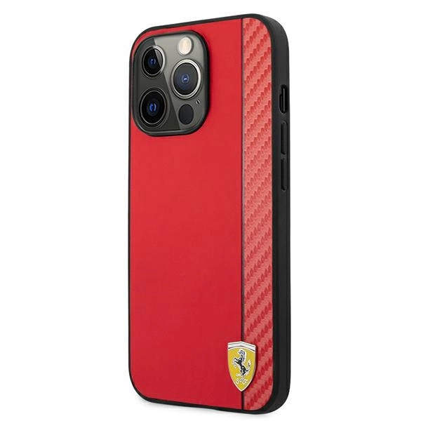 Ferrari FESAXHCP13XRE iPhone 13 Pro Max 6.7" red/red hardcase On Track Carbon Stripeeng