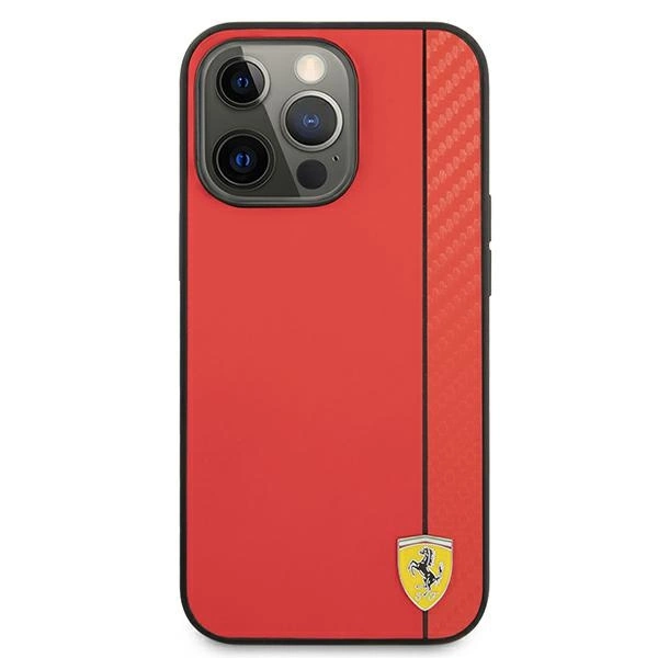 Ferrari FESAXHCP13XRE iPhone 13 Pro Max 6.7" red/red hardcase On Track Carbon Stripeeng