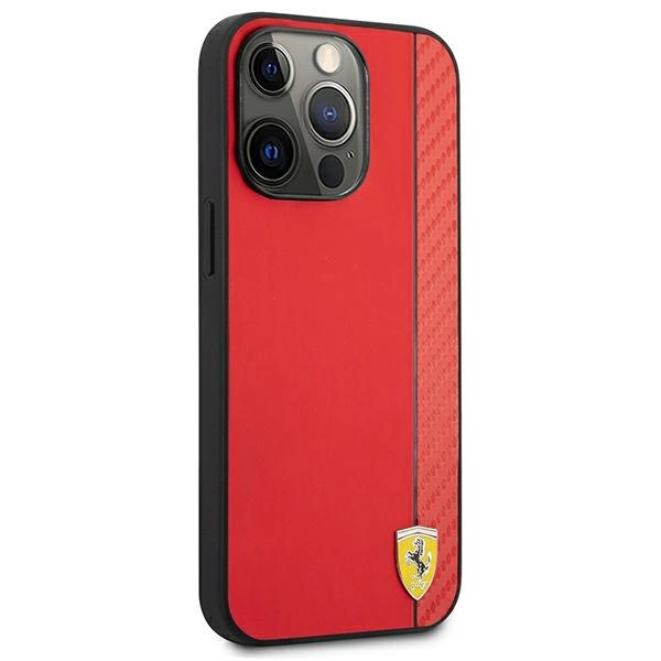 Ferrari FESAXHCP13XRE iPhone 13 Pro Max 6.7" red/red hardcase On Track Carbon Stripeeng