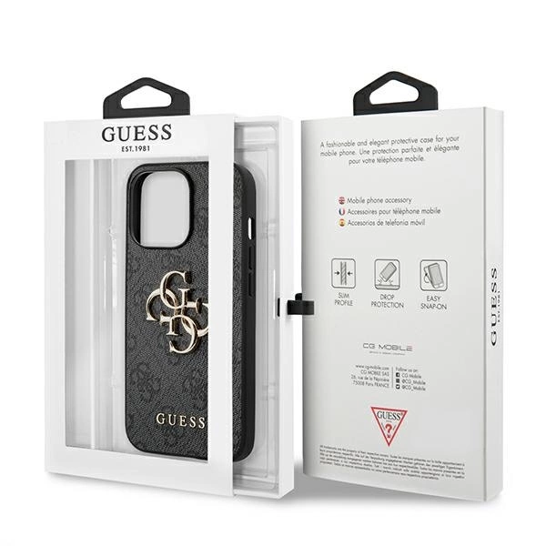 Guess GUHCP13X4GMGGR iPhone 13 Pro Max 6.7" grey/grey hardcase 4G Big Metal Logoeng