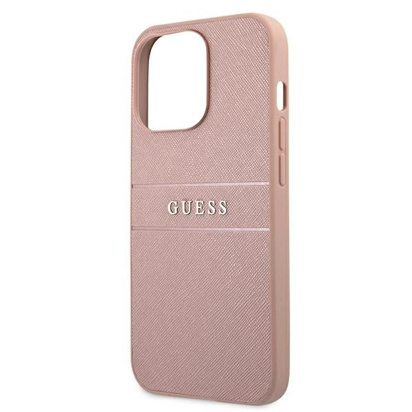 Guess GUHCP13XPSASBPI iPhone 13 Pro Max 6.7" pink/pink hardcase Saffiano Stripeeng
