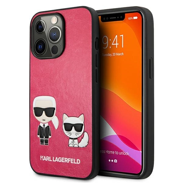 Karl Lagerfeld KLHCP13LPCUSKCP iPhone 13 Pro / 13 6,1" fuksja/fuchsia hardcase Ikonik Karl & Choupetteeng