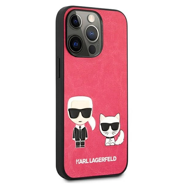 Karl Lagerfeld KLHCP13LPCUSKCP iPhone 13 Pro / 13 6,1" fuksja/fuchsia hardcase Ikonik Karl & Choupetteeng