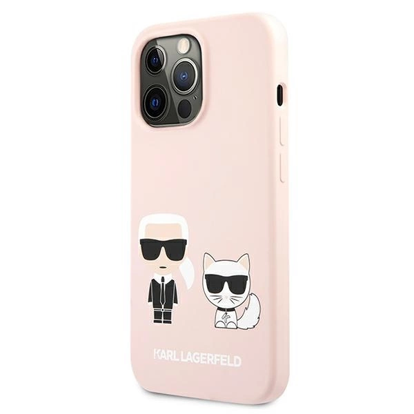 Karl Lagerfeld KLHCP13LSSKCI iPhone 13 Pro / 13  6,1" hardcase jasno różowy/light pink Silicone Karl & Choupetteeng