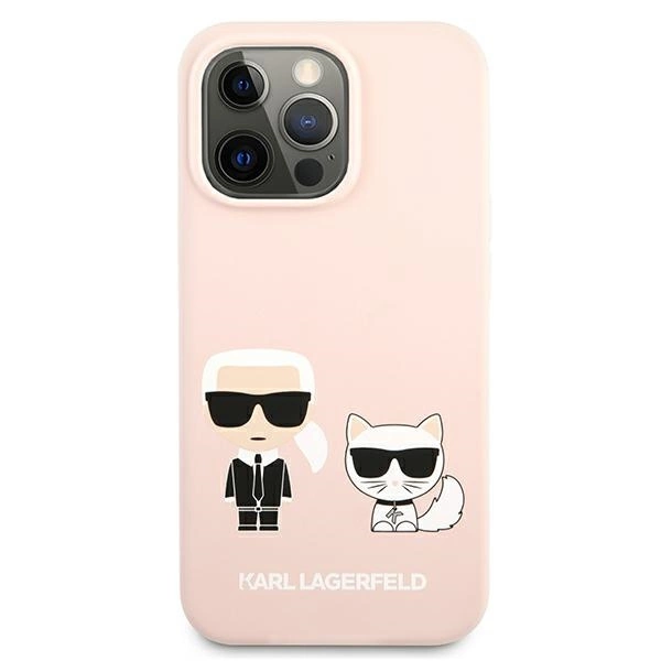 Karl Lagerfeld KLHCP13LSSKCI iPhone 13 Pro / 13  6,1" hardcase jasno różowy/light pink Silicone Karl & Choupetteeng
